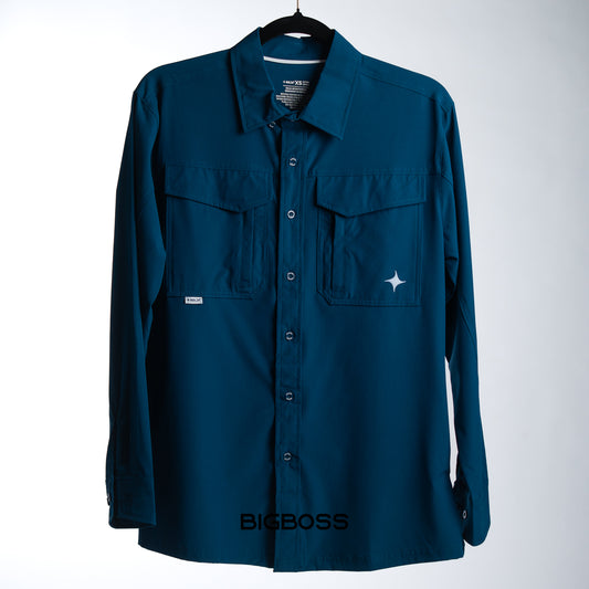 Camisa Maja Manga Larga - Azul